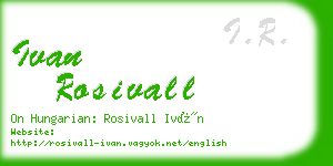 ivan rosivall business card